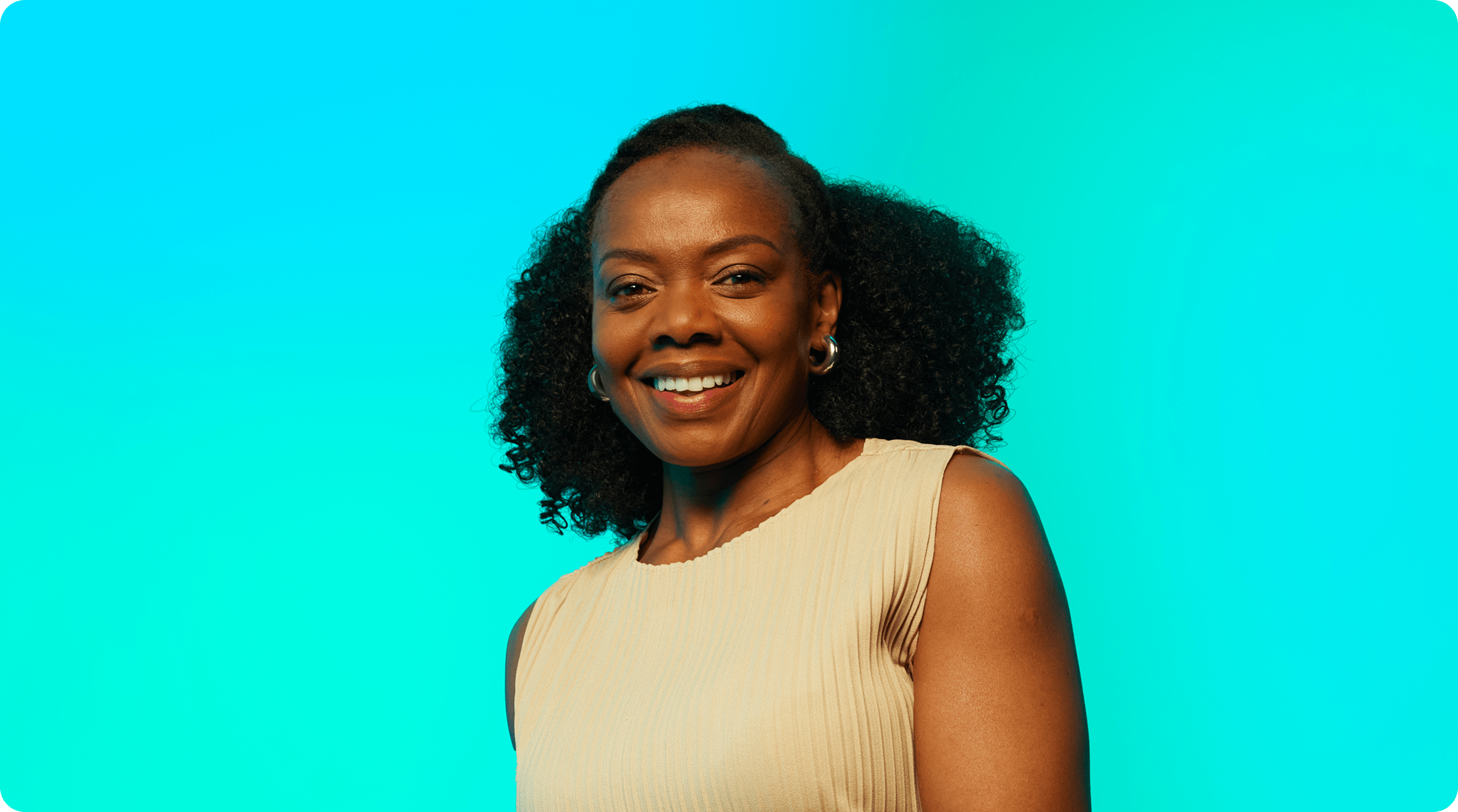 Woman smiling
