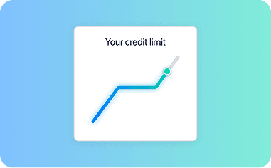 A credit limit graph showing an increase