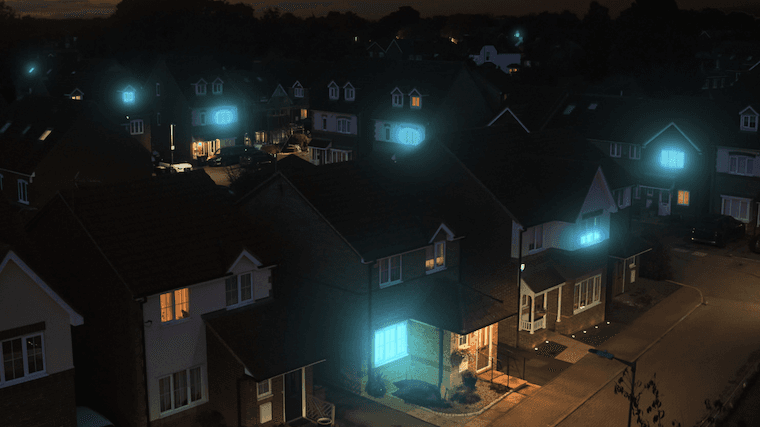 Glowing houses