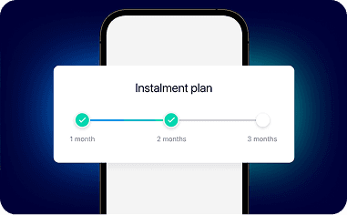 An instalment plan showing payments across three months